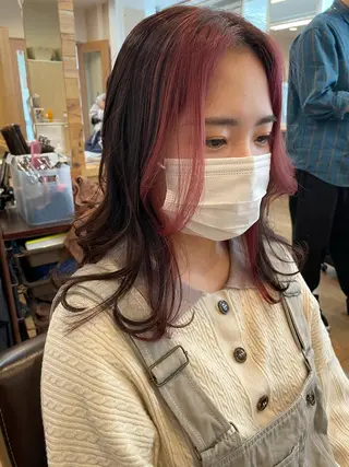 セミロング ainiあべのアポロ Manamiのヘアスタイル