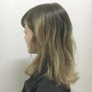 ミディアム カラー JILBLAN京都 ショート/ハイライトのヘアスタイル