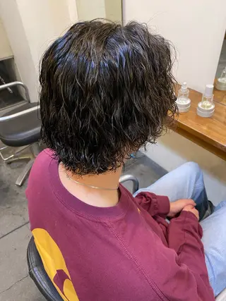 ミディアム パーマ メンズ 谷口 悠生のヘアスタイル
