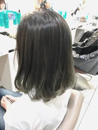 ミディアム カラー 山崎俊輔/髪質改善 /バレイヤージュのヘアスタイル