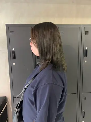 ミディアム ハイライト/白髪ぼか し/臼田さりな🌹のヘアスタイル