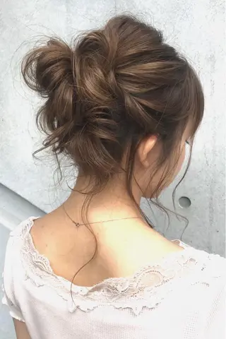 ミディアム カラー ヘアアレンジ Aloa透明感ヘア ♡kanami♡のヘアスタイル