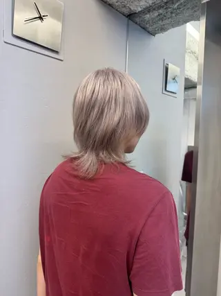 ショート カラー メンズ ハイトーン/名古屋 Hinakiのヘアスタイル