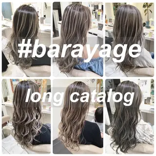 ロング カラー 山崎俊輔/髪質改善 /バレイヤージュのヘアスタイル