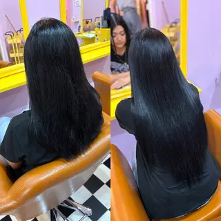 セミロング チビ編み込みエクステ どぅ〜す/YUIのヘアスタイル