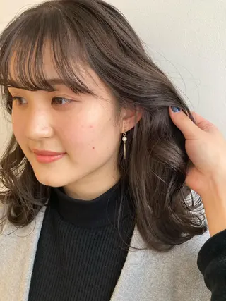 セミロング カラー nono/パーマ /顔まわりカット🐈のヘアスタイル