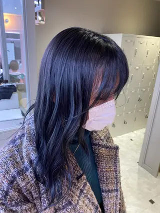 ロング カラー ヘアアレンジ ダブルカラー 韓国ヘアKYONのヘアスタイル