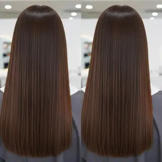 セミロング 【透明感カラー✖️ 髪質改善】カナ🌸のヘアスタイル