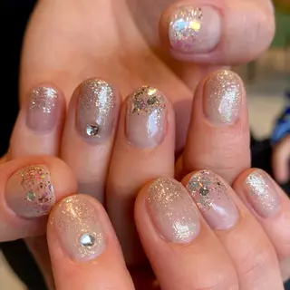 ネイル amuse 手書きニュアンスのネイルデザイン