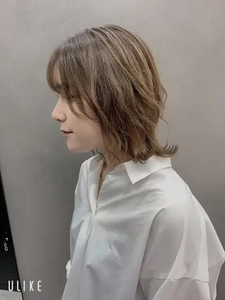 ミディアム カラー 💎髪質改善/縮毛 💎メンズカット石尾のヘアスタイル