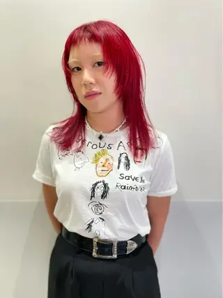 ミディアム カラー SALOWIN所属・ブリーチ✨ ボブ🪢レイヤーのヘアスタイル