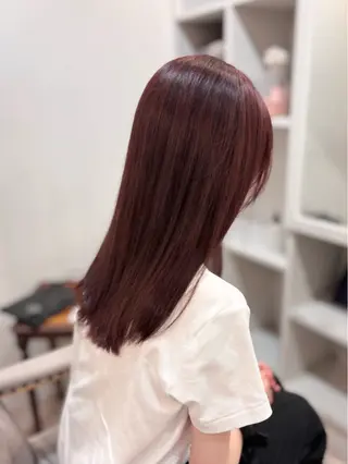 セミロング カラー 藤井 ユウキのヘアスタイル