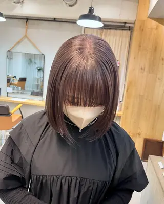 ショート カラー オリーブ/縮毛♡ Natsuno🩰のヘアスタイル