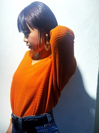 ショート カラー ヤノ ナオミのヘアスタイル