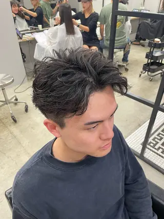 メンズ 新宿/韓国ヘア/ 髪質改善ストレートのヘアスタイル