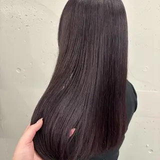 カラー セミロング NANAMI ✨ハイトーンカラーのヘアスタイル