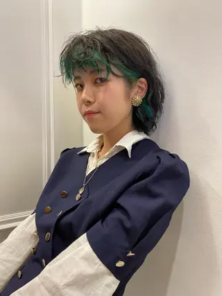 ミディアム パーマ 似合わせカット /パーマ岡本淳平のヘアスタイル