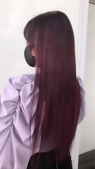 ロング カラー 韓国🇰🇷レイヤー 映える顔周り🩷のヘアスタイル