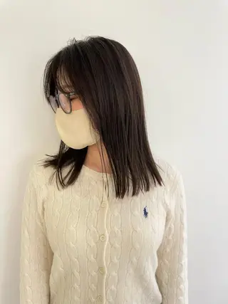 ミディアム カラー iet.所属・ウルフ/ボブ/耳ツボ ジュエリー◎ricoのヘアスタイル