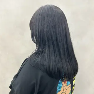 セミロング カラー 🤍髪質改善➕透明感 カラー🤍川上葵のヘアスタイル