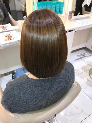 ショート パーマ 安井　昴 💫ブリーチ縮毛矯正のヘアスタイル