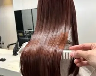 セミロング 【💖ブリーチ/ 縮毛矯正】あおい🌷のヘアスタイル