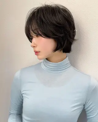 ショート 捺葵 @72tomi__のヘアスタイル