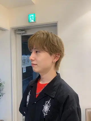 メンズ 韓国レイヤー🪽 耳ツボジュエリーのヘアスタイル