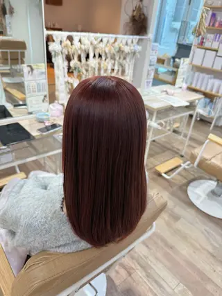 セミロング ピンク・ラベンダー/ レイヤー/NANAのヘアスタイル