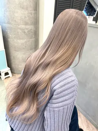 ロング ♡似合わせハイトーン ♡maiのヘアスタイル