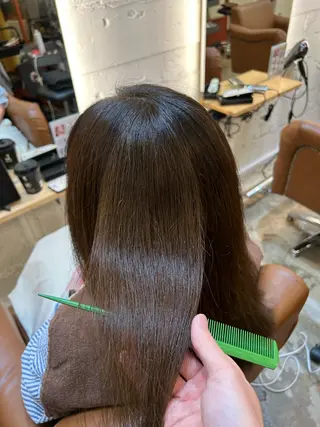 セミロング カラー AMBERGLEAM Hair&Cloth Yoga所属・Ryo☘縮毛矯正/ メンズ/ブリーチ/のヘアスタイル