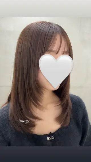 セミロング ワンホン韓国風レイヤ ー/表参道/みづきのヘアスタイル