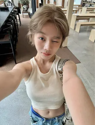 ショート カラー レイヤー/韓国ヘア/ 梅田/中崎町のヘアスタイル