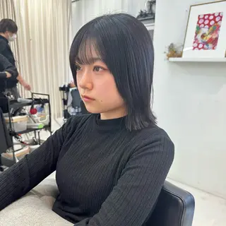 ミディアム 山崎結菜 🫧透明感カラーのヘアスタイル