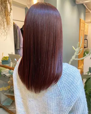 ミディアム カラー パーマ OVER→三軒茶屋 /縮毛矯正・髪質改善のヘアスタイル