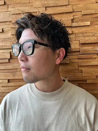 パーマ メンズ little  porto所属・透明感・艶感 小坂隼斗のヘアスタイル