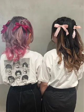 ヘアアレンジ 顔まわり/暖色 可愛い特化🎀ゆうなのヘアスタイル