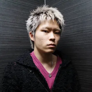 ショート カラー メンズ ハイトーン/パーマ/ メンズ / 櫻本🌐のヘアスタイル