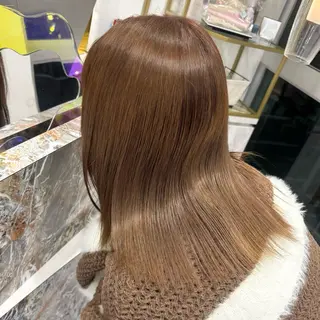 ミディアム カラー Ayu🍯/栄/ブリ ーチカラー/ヘアメのヘアスタイル
