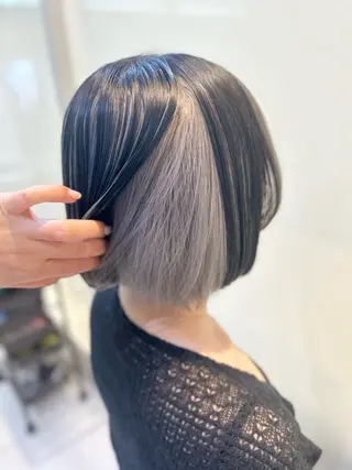 ショート カラー 髪質改善/縮毛矯正 ササキナツミのヘアスタイル