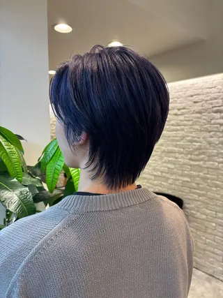 ショート カラー メンズ Ｖｉｏｔ  銀座 樋口 桃佳のヘアスタイル