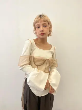 ショート カラー sakura🌸 レイヤー/韓国ヘアのヘアスタイル