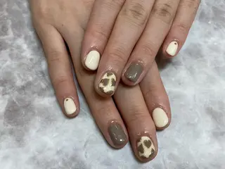 ネイル ネイルリボン 受付スタッフのネイルデザイン