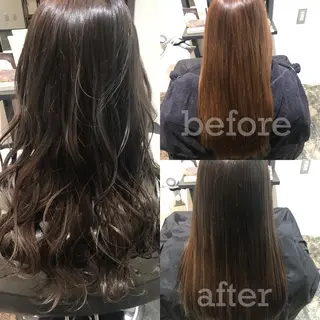 セミロング カラー UMEDA FIGAROのヘアスタイル