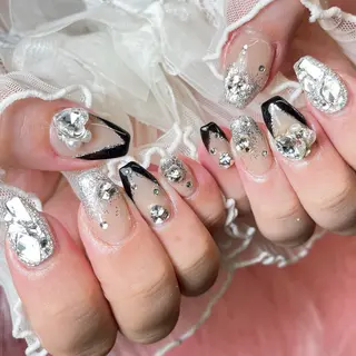 ネイル 23時まで❤︎韓国、 ワンホンネイルのネイルデザイン