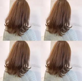 ミディアム カラー 透明感/オリーブ/ グレージュ/YUKAのヘアスタイル