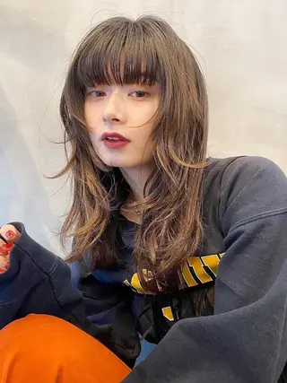 ロング カラー 尾藤 浩一のヘアスタイル