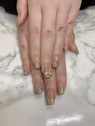 ネイル はな💎ネイル ワンホン、長さ出しのネイルデザイン