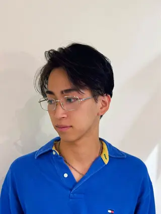 メンズ タツキ／レイヤー／ パーマ／艶カラーのヘアスタイル