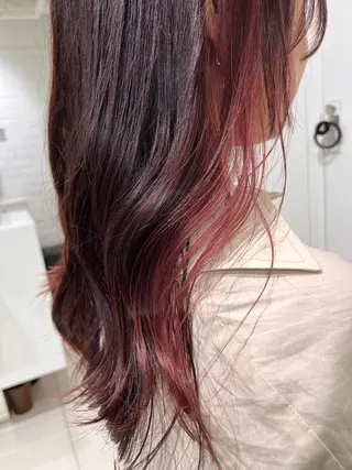 セミロング カラー 【センターパート/ マッシュ】ryokaのヘアスタイル